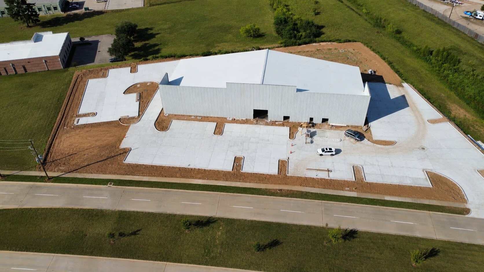 Civil site engineering and grading work in progress
